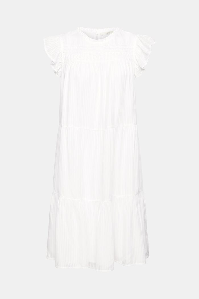 Kjole med fine striber, WHITE, detail image number 7
