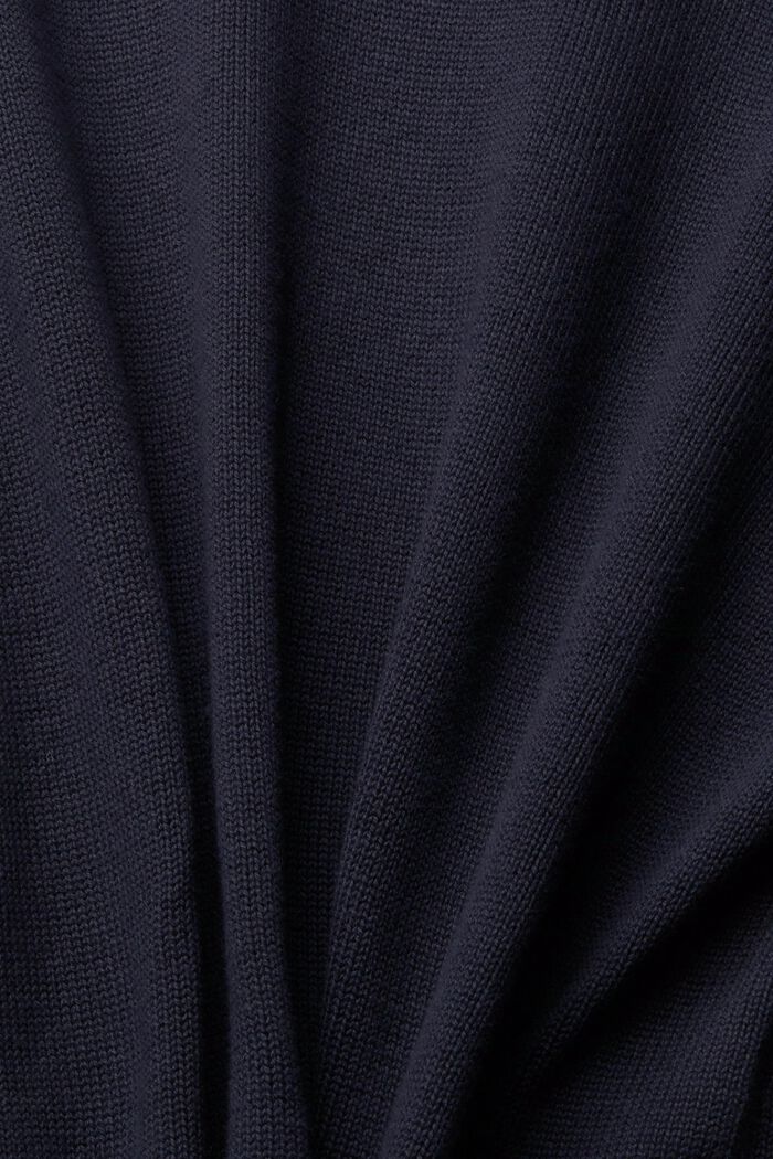 Pullover i strik af bæredygtig bomuld, NAVY, detail image number 1