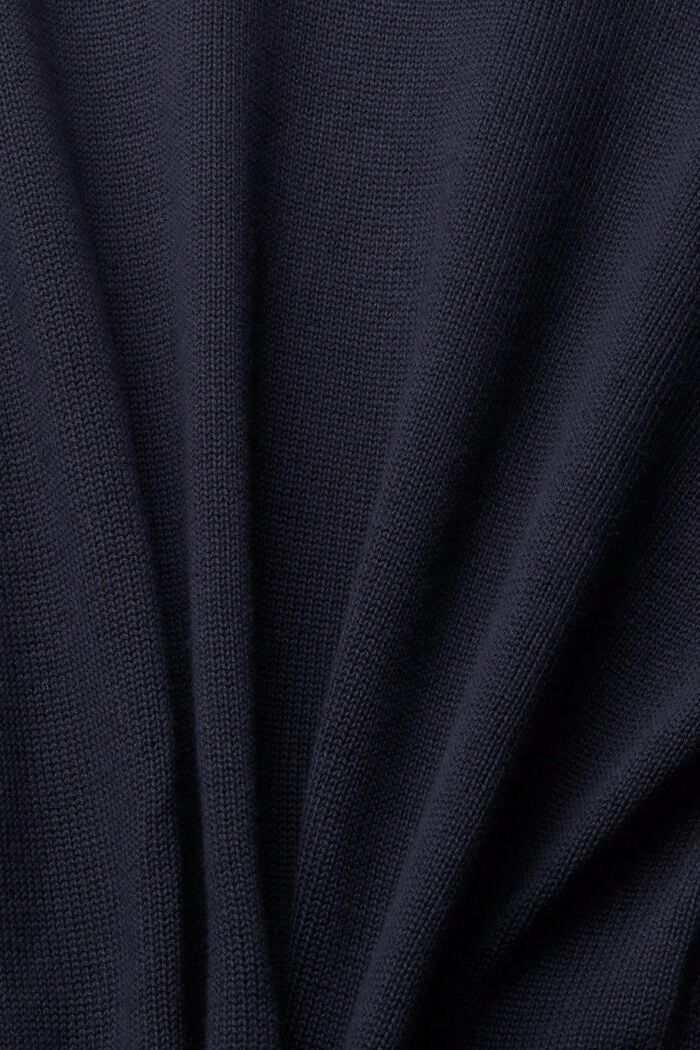 Pullover i strik af bæredygtig bomuld, NAVY, detail image number 5