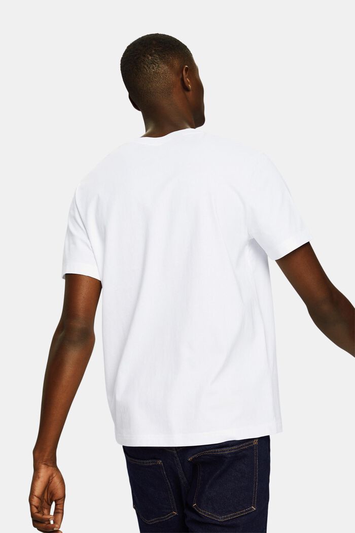 Unisex T-shirt med logo, WHITE, detail image number 2