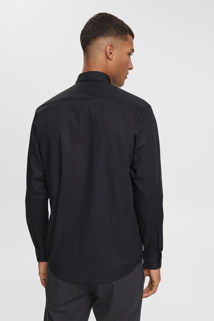 Skjorte i bæredygtig bomuld, BLACK, detail image number 4