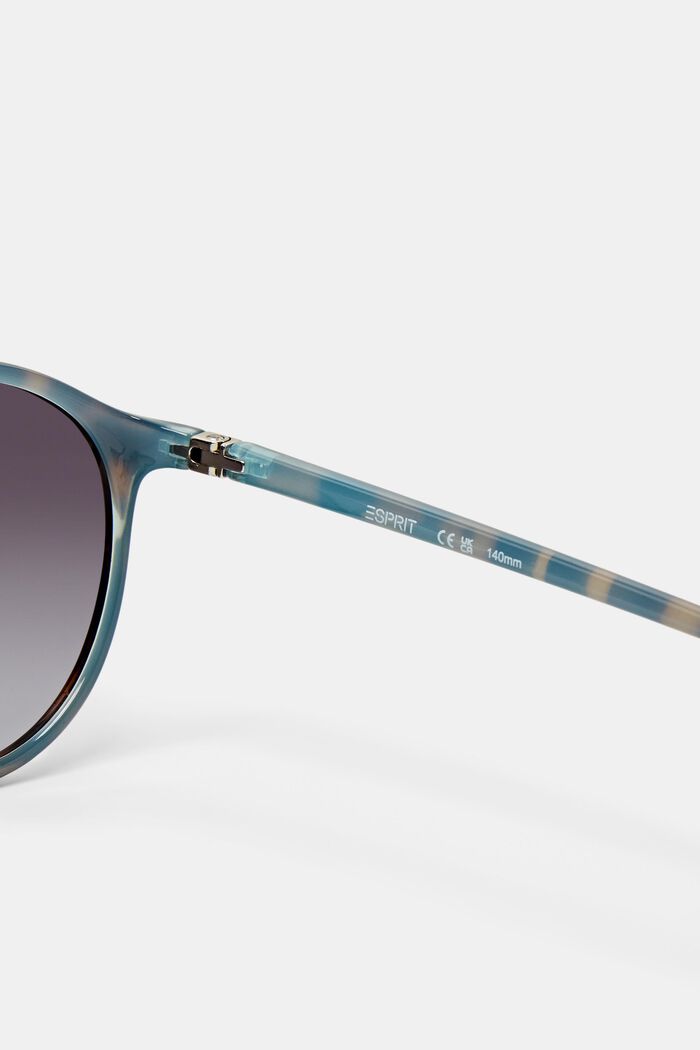 Rund solbrille med kunstofstel, DEMI BLUE, detail image number 3
