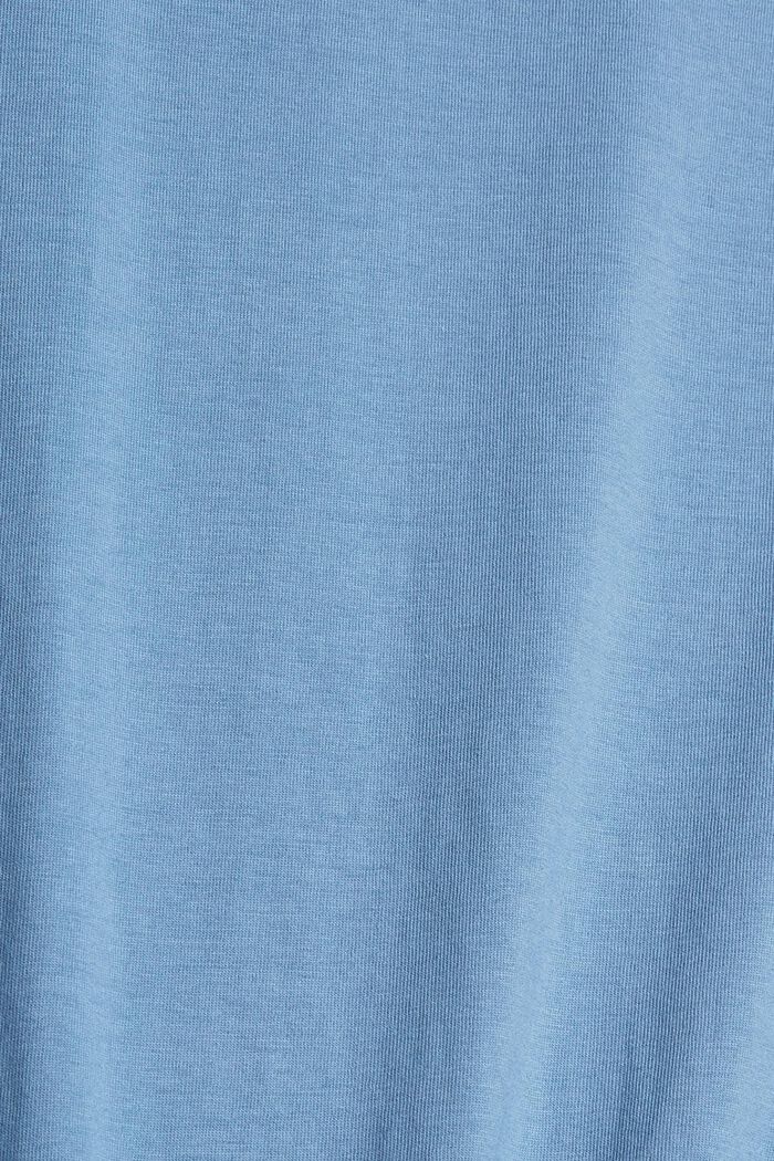T-shirt i jersey med V-udskæring, BLUE, detail image number 4