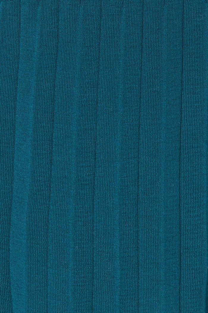 Plisseret strikkjole, økologisk bomuld, ATLANTIC BLUE, detail image number 0