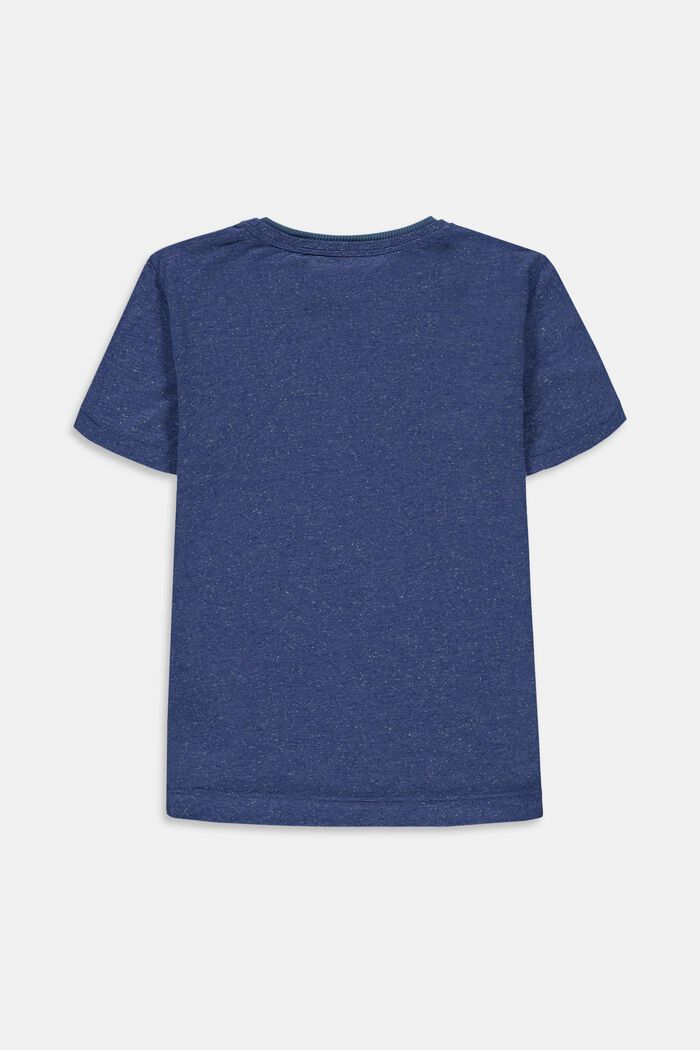 T-shirt med dobbelt krave af bomuld, BLUE, detail image number 1