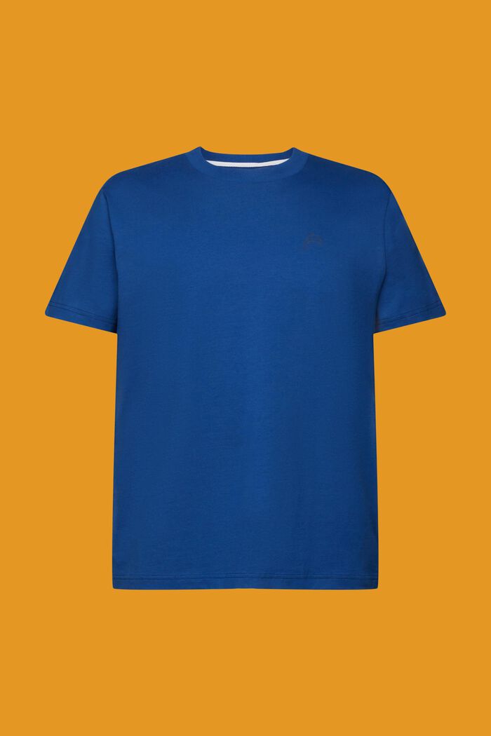 T-shirt i bomuld med delfinprint, BRIGHT BLUE, detail image number 5