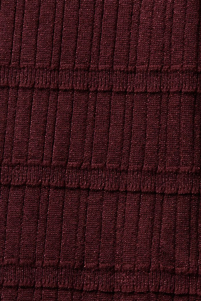 Sweater med høj hals og glimmer, LENZING™ ECOVERO™, BORDEAUX RED, detail image number 5