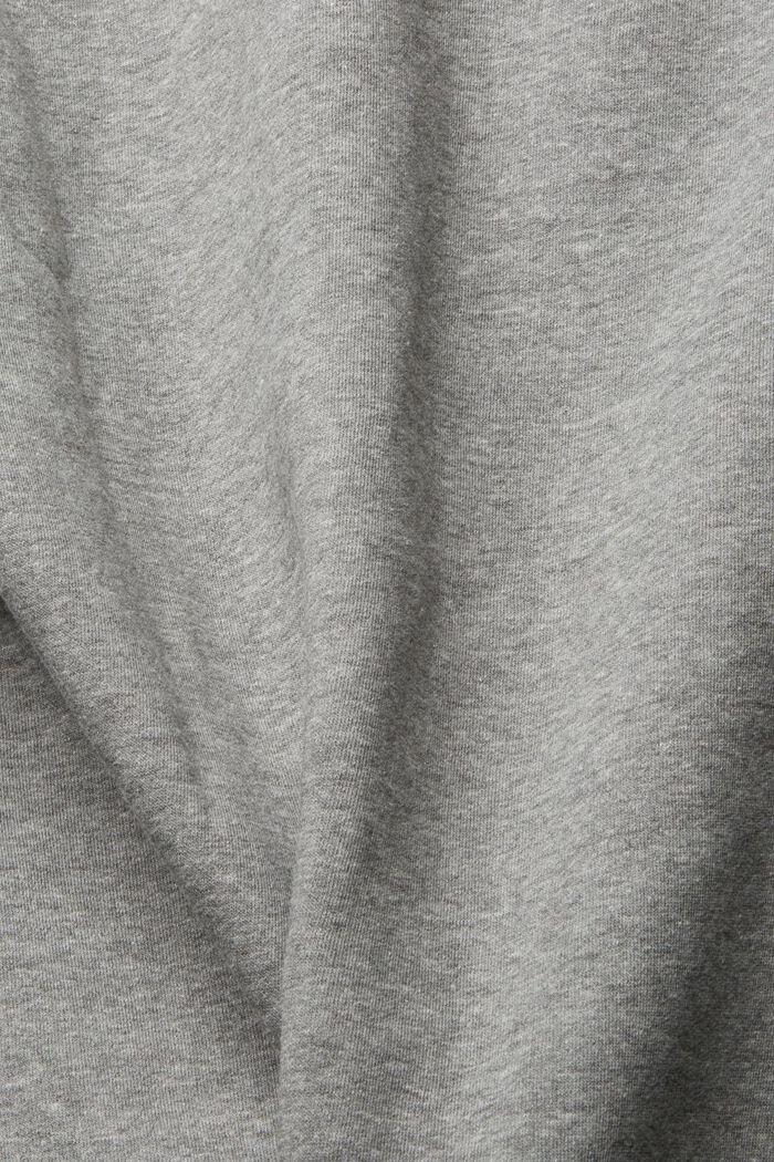 Genanvendte materialer: hoodie med broderet logo, MEDIUM GREY, detail image number 4