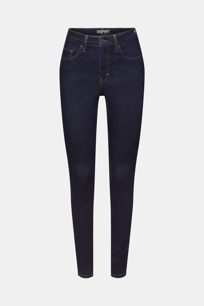 Skinny jeans med høj talje, strækbomuld