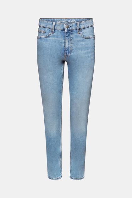 Smalle jeans med mellemhøj talje og koniske ben