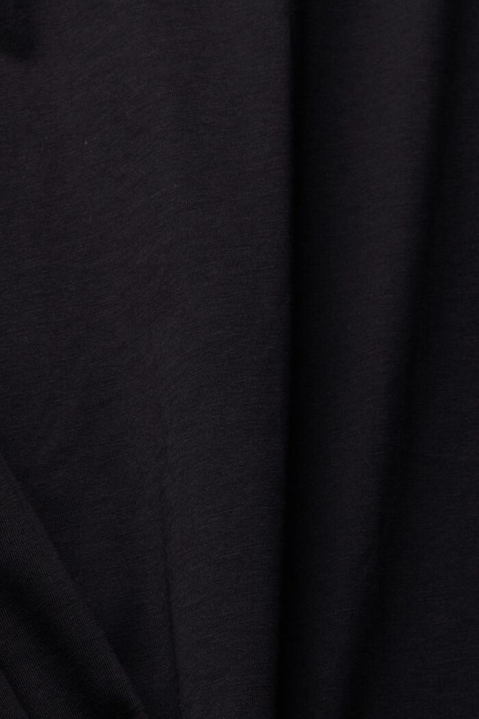 Cropped T-shirt med print, BLACK, detail image number 4