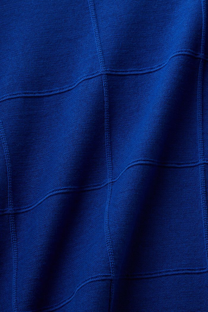 Farveafstemt gittersweater med struktur, BRIGHT BLUE, detail image number 5