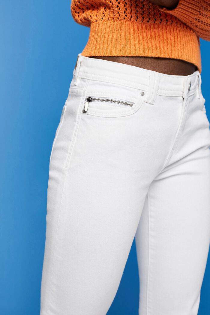Jeans med lynlåsdetalje, WHITE, detail image number 2