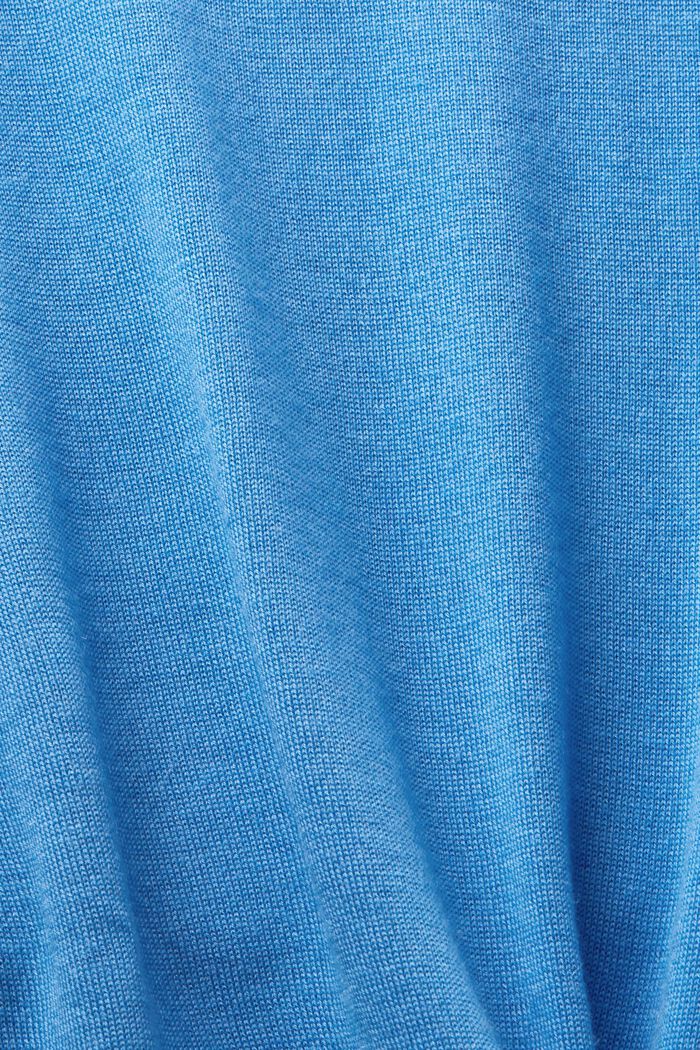 Sweater i kashmir med rund hals, BLUE, detail image number 4