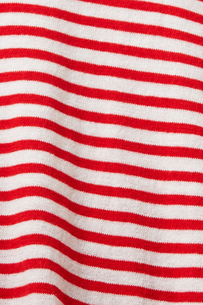 Stribet sweater i bomuld, RED, detail image number 5