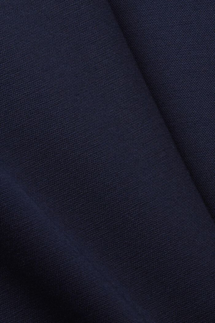 Enkeltradet blazer i piqué-jersey, NAVY, detail image number 4