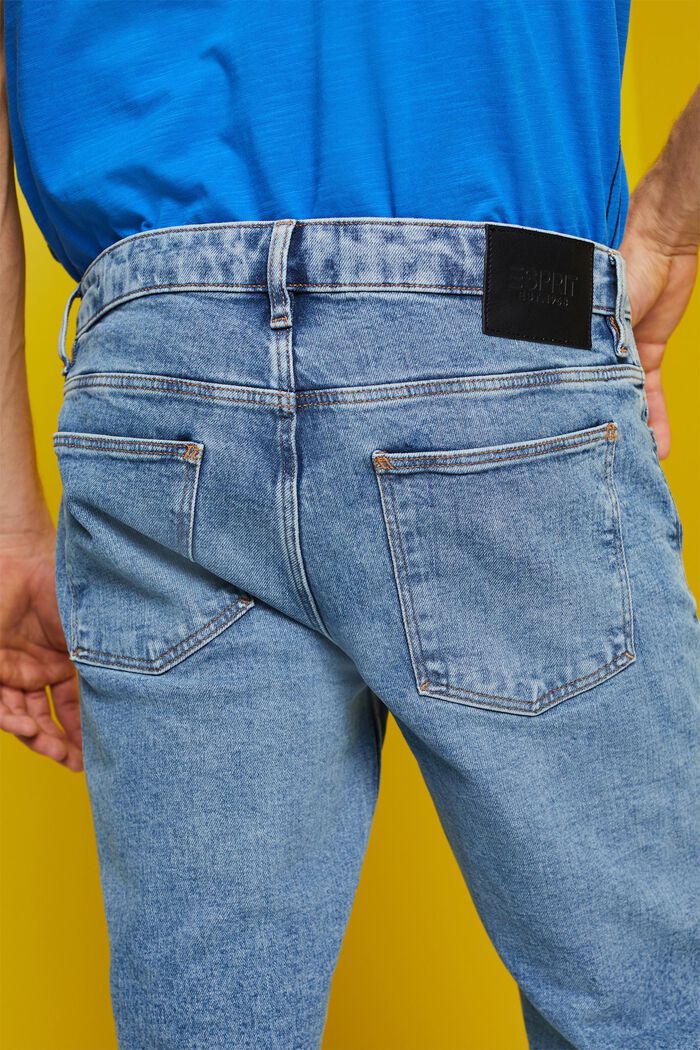 Smalle jeans i stretchbomuld, BLUE MEDIUM WASHED, detail image number 2