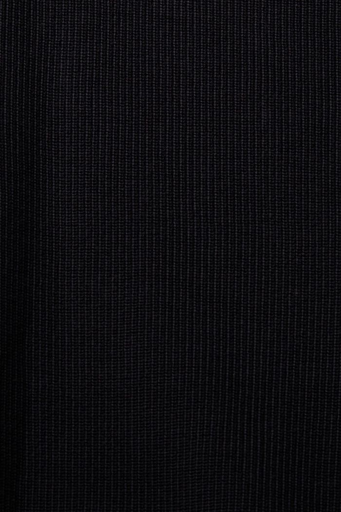 Ribbet rullekravepullover, BLACK, detail image number 1
