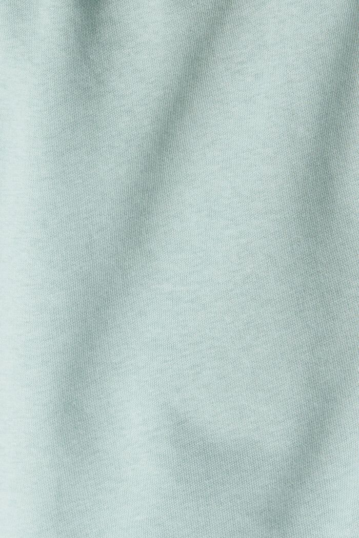 Genanvendte materialer: sweatshorts med lynlåslommer, DUSTY GREEN, detail image number 4