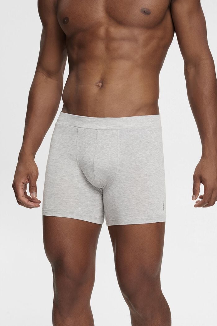 Multipakke med lange shorts i bomuldsmiks med stretch til mænd, WHITE, detail image number 1
