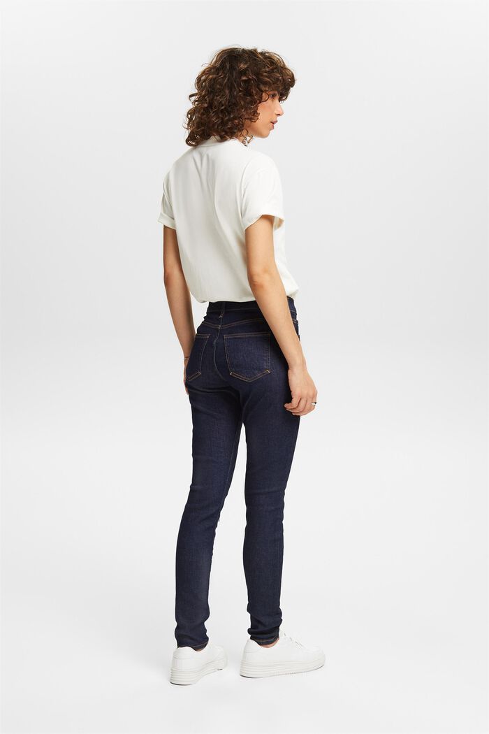 Skinny jeans med mellemhøj talje, BLUE RINSE, detail image number 2