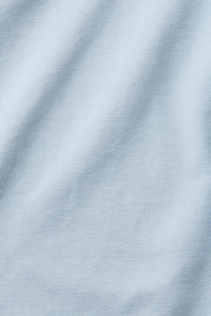 T-shirt i økologisk bomuld med broderet logo, PASTEL BLUE, detail image number 6