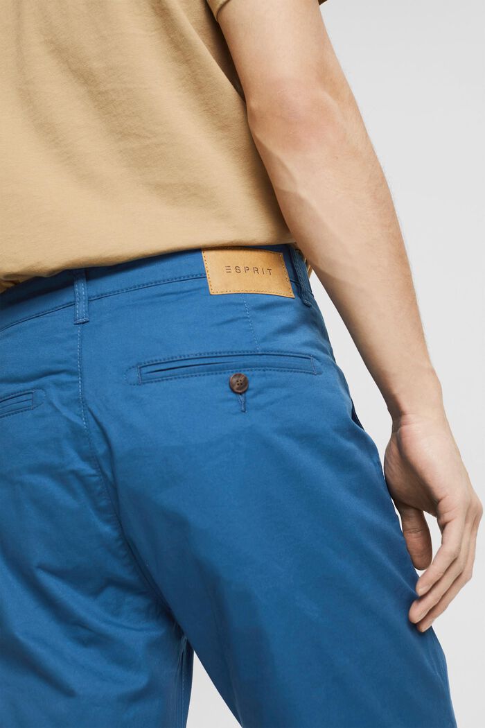 Korte bukser i økologisk bomuld, BLUE, detail image number 5