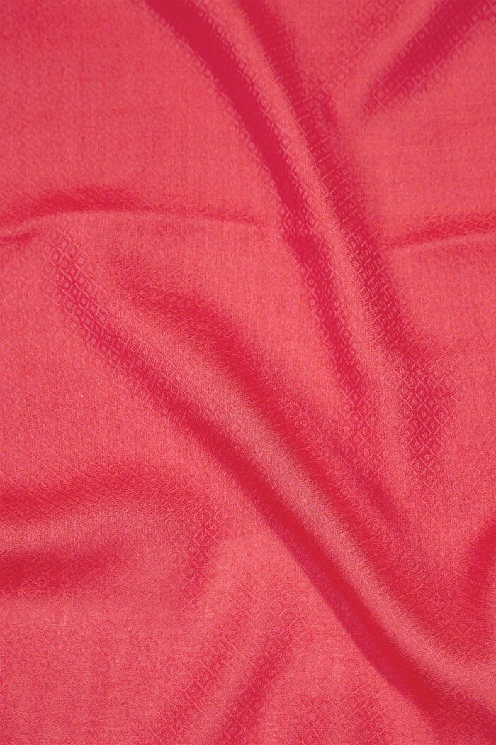 Mønstret tørklæde, LENZING™ ECOVERO™, PINK FUCHSIA, detail image number 2