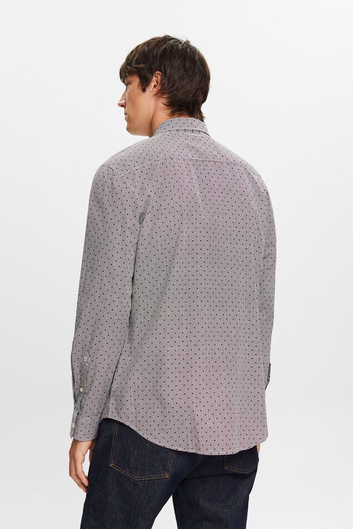 Mønstret button-down skjorte, 100 % bomuld, DARK BROWN, detail image number 3