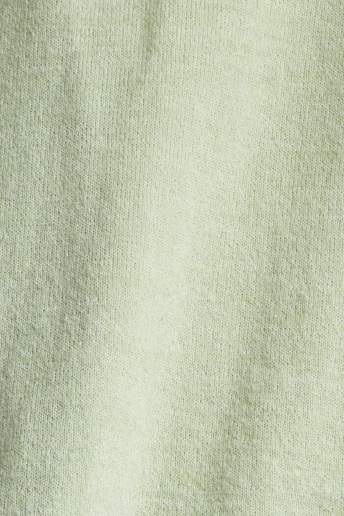 Med alpaka: cardigan med korte ærmer, PASTEL GREEN, detail image number 4