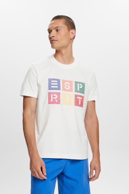 Bomulds-T-shirt med logoprint