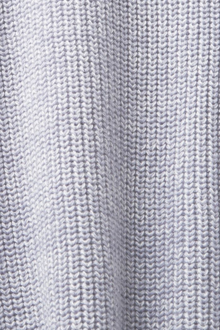 Ribstrikket sweater med høj hals, LIGHT BLUE LAVENDER, detail image number 6