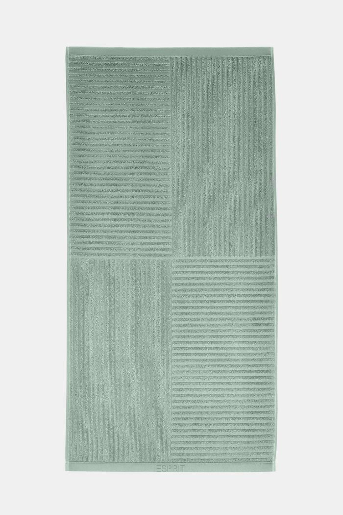 Håndklæde med moderne linjer, SOFT GREEN, detail image number 1