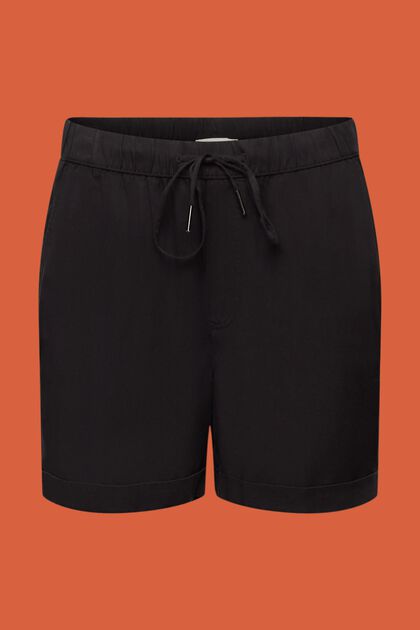 Shorts i TENCEL™ med elastisk linning og justerbart bånd