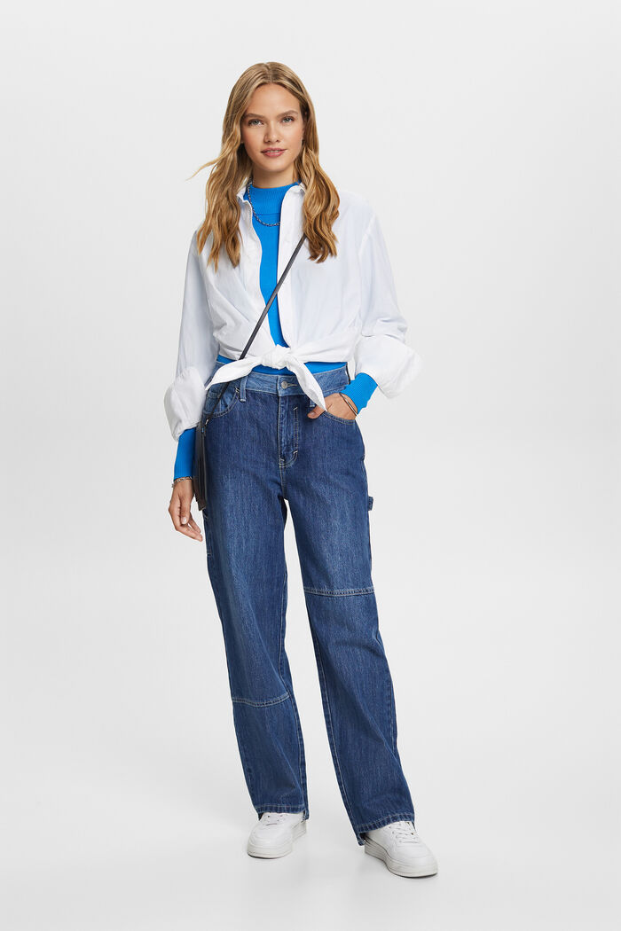 Pullover med høj krave, LENZING™ ECOVERO™, BLUE, detail image number 1