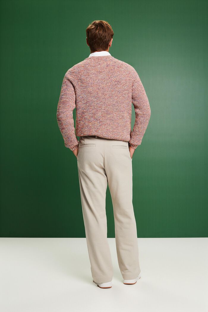 Bukser i strikket piqué-jersey, BEIGE, detail image number 2