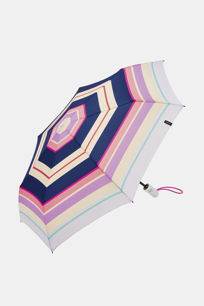 Easymatic paraply i lommestørrelse med striber, ONE COLOR, detail image number 0