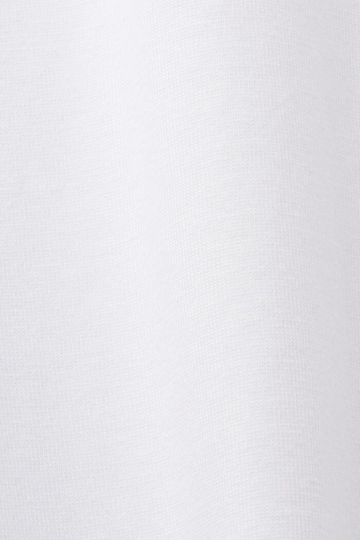 T-shirt med rund hals, 100 % bomuld, WHITE, detail image number 5