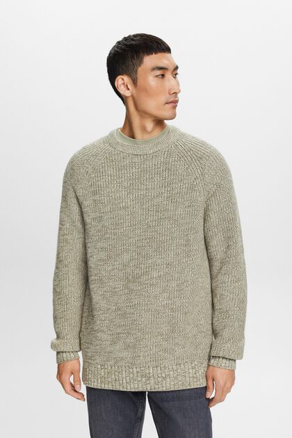 Bomuldssweater i ribstrik