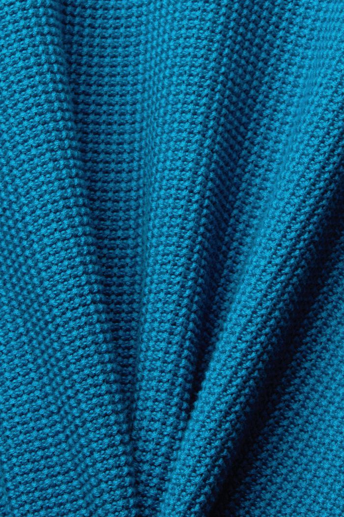 Pullover i ren bomuld, TEAL BLUE, detail image number 1