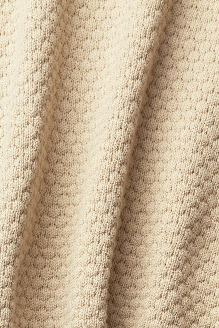 Sweater i strukturstrik, SAND, detail image number 1
