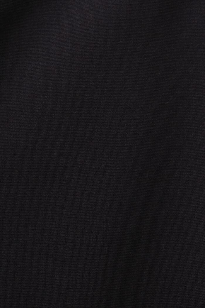Punto-bukser med lynlås i kanten forneden, BLACK, detail image number 6