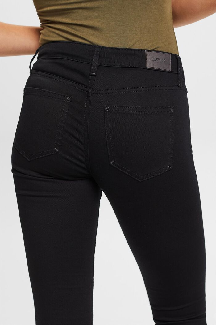 Skinny jeans med mellemhøj talje, BLACK RINSE, detail image number 3