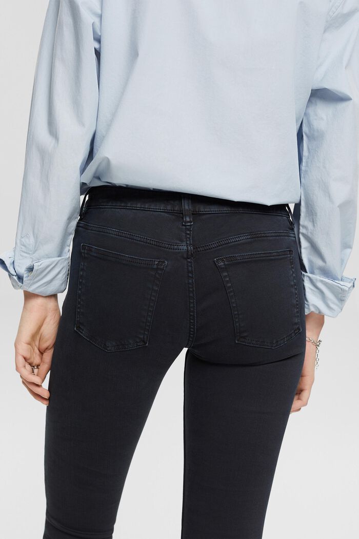 Skinny jeans med mellemhøj talje, BLACK, detail image number 2