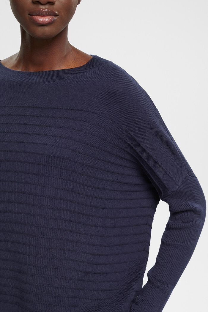 Stribet pullover, NAVY, detail image number 2