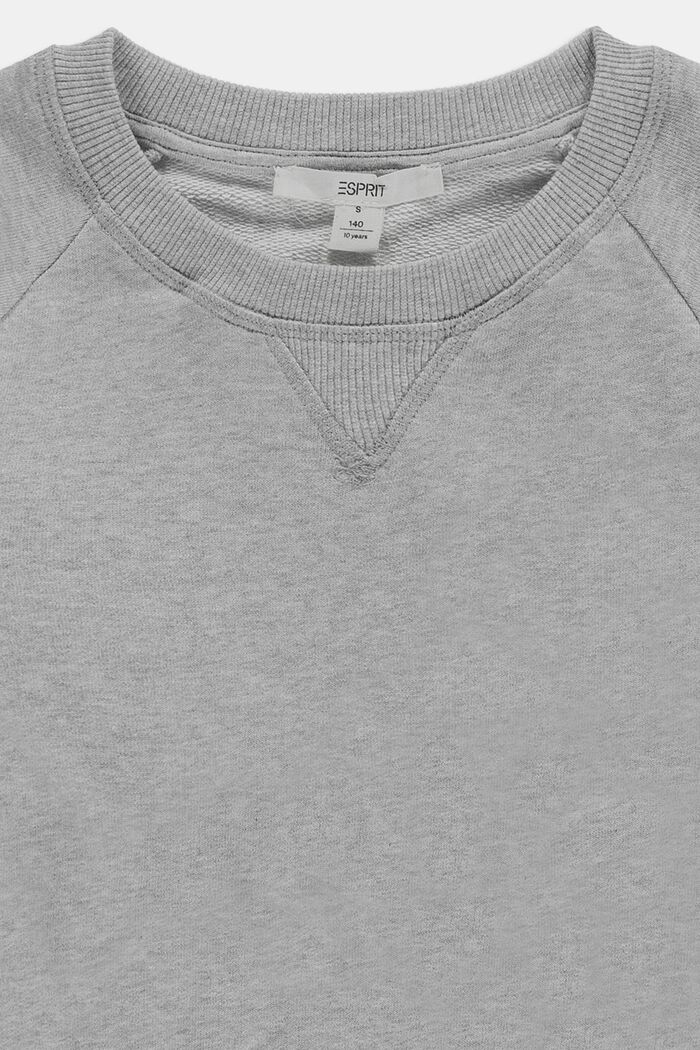Sweatshirt med logo, 100% bomuld, MEDIUM GREY, detail image number 2
