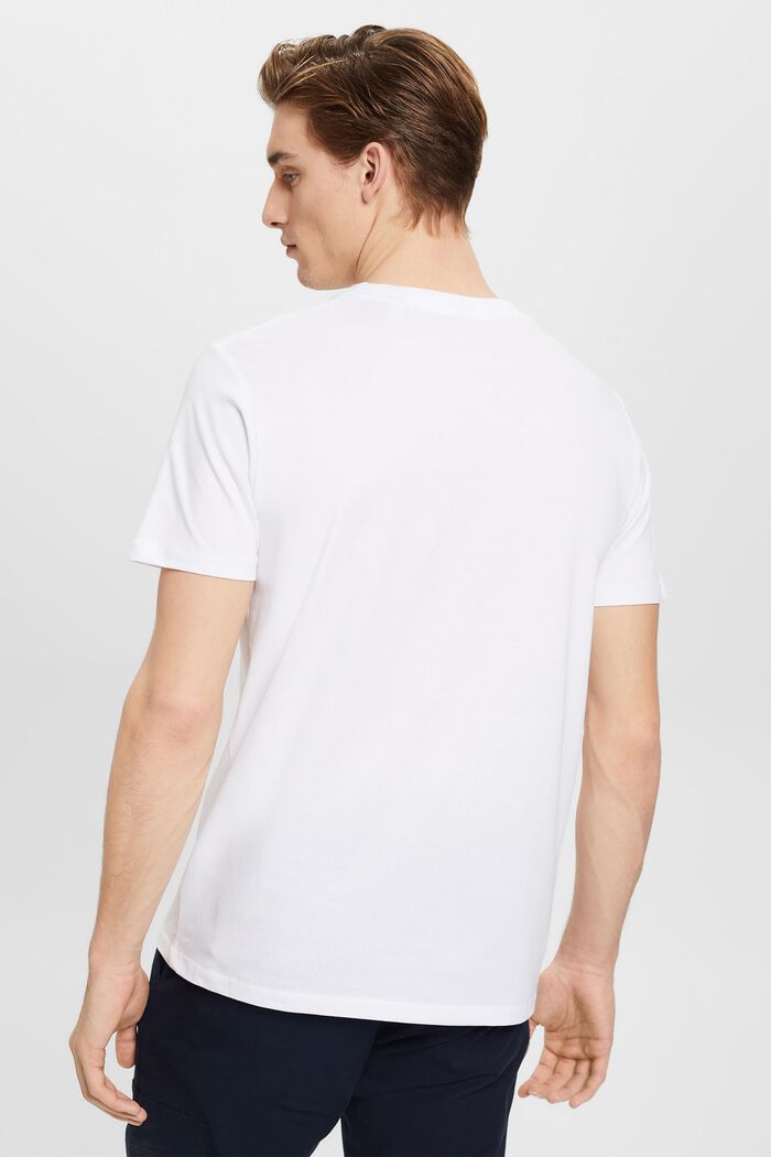 Jersey-T-shirt med rund hals, WHITE, detail image number 3