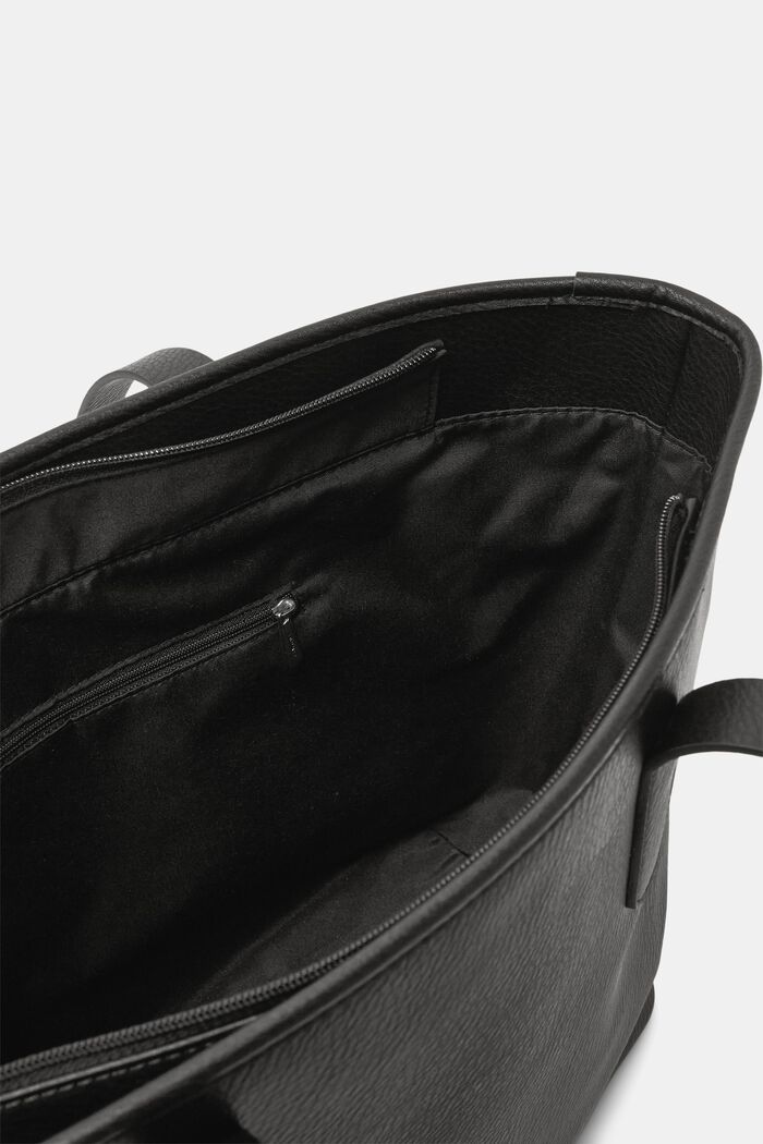 Skuldertaske i imiteret læder, BLACK, detail image number 3