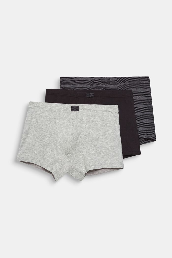 Pakke med 3 stk. hipster-shorts i bomuldsstretch, NEW BLACK, detail image number 0