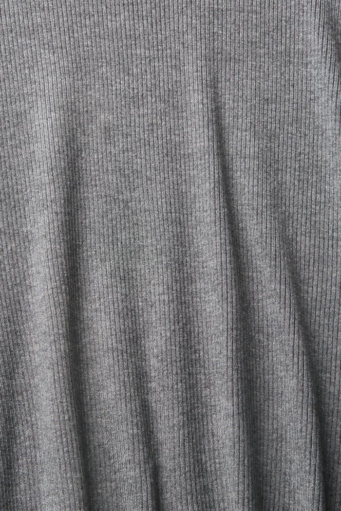 Ribbet pullover, LENZING™ ECOVERO™, MEDIUM GREY, detail image number 1